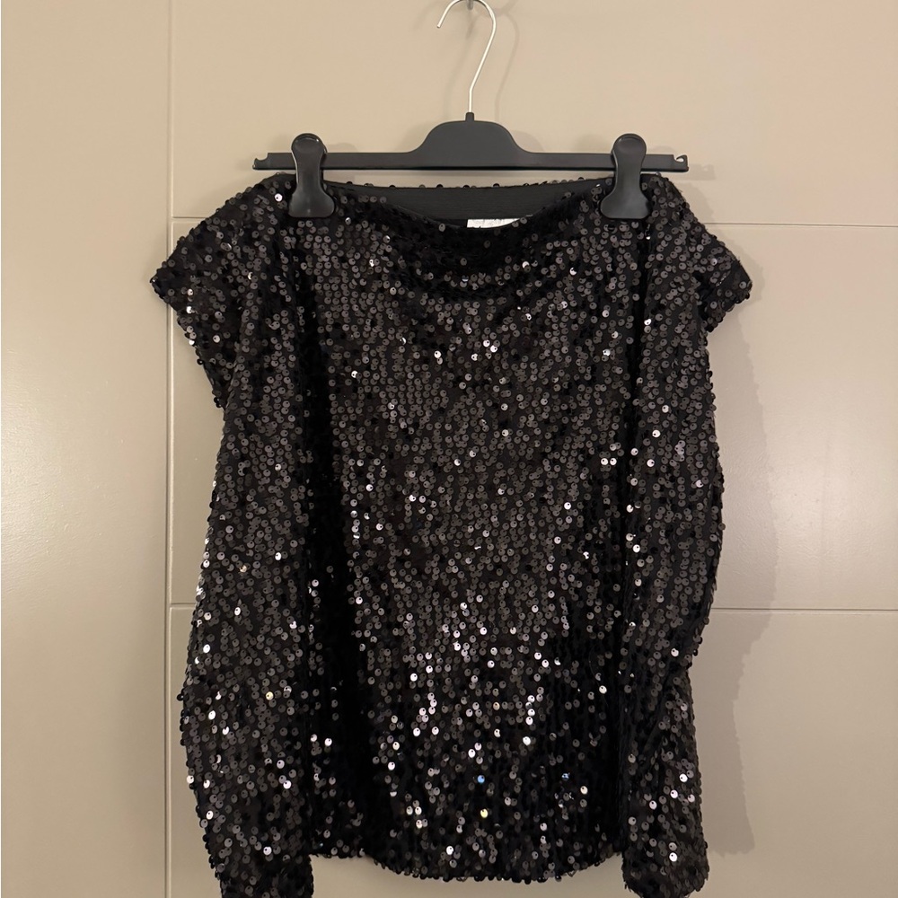 Black Sequin Skirt